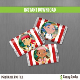 Jake and the Neverland Pirates Birthday Mini Chocolate Wrappers (set 2)